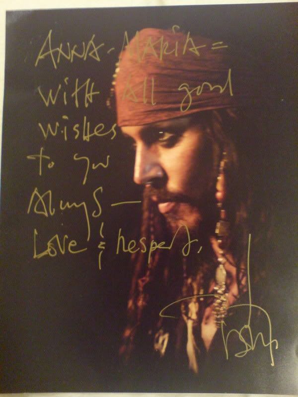 Johnny Depp Autograph