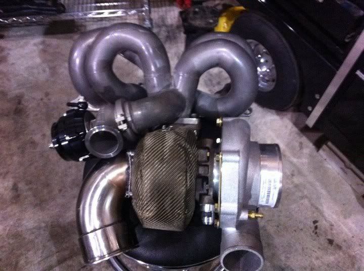 here is a pic of my turbo kit all fit together after the downpipe was fabbed