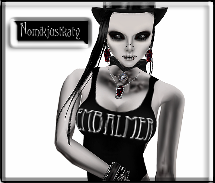 Coffin Earrings ~ Blood Red 1 by Nomikjustkaty on imvu, For my imvu catty. Copyright [c] Katy Aretxabaleta  aka Nomikjustkaty on imvu  2012
