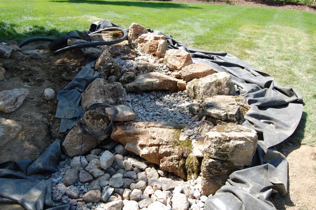 Started building my first pondless waterfall | Lawn Care Forum