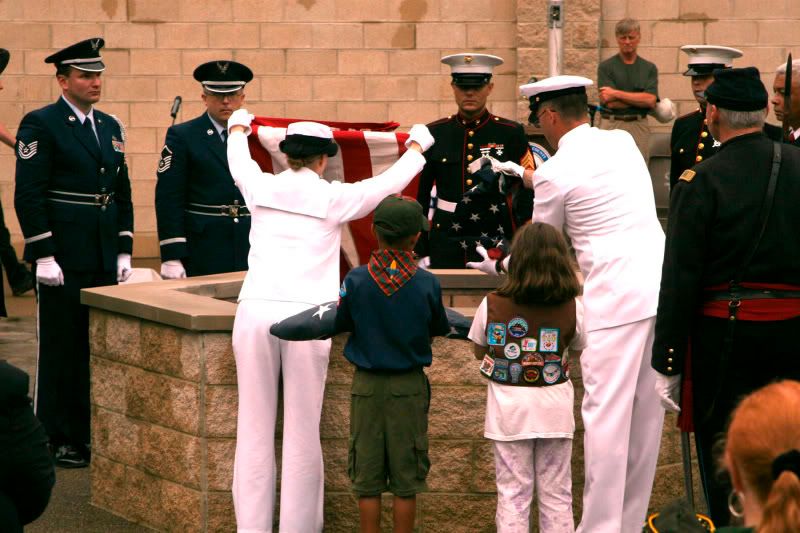 Flag retirement ceremony