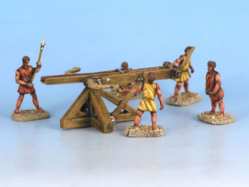 catapults. Greek Catapult test shots