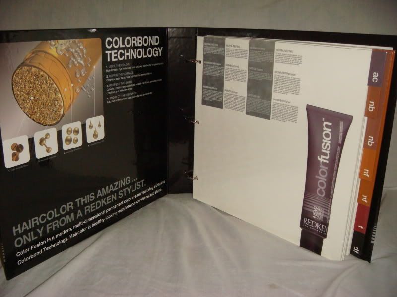 * REDKEN Color Fusion Binder Hair Chart Swatch BOOK ! * eBay