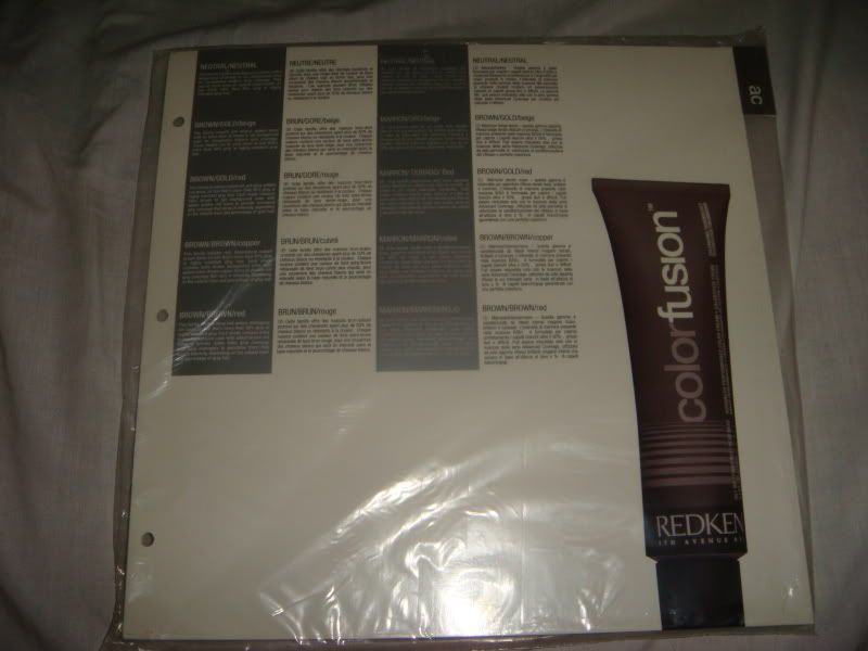 * REDKEN Color Fusion Binder Hair Chart Swatch BOOK ! * eBay