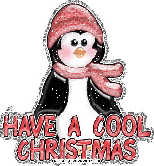 Cool Christmas Penguin Glitter