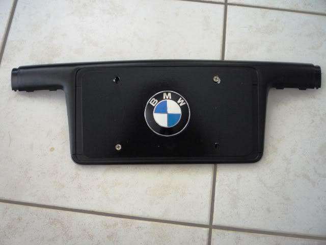 Install bmw license tag frame front bumper #7