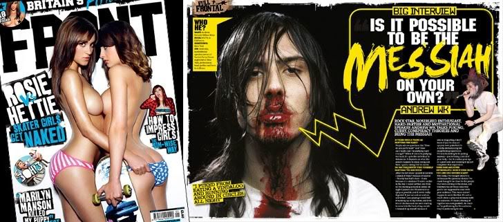 Labels Andrew WK Front magazine