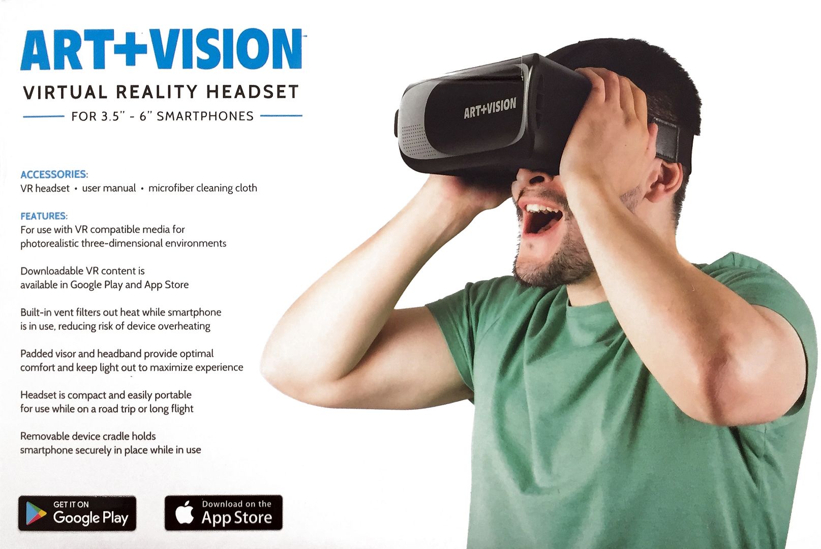 Art Vision Virtual Reality Headset for 3.5" 6" smartphones eBay