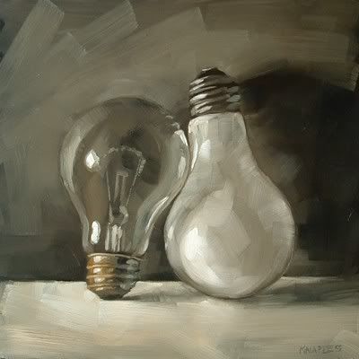 light bulb painting