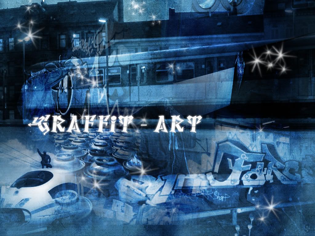 Blue Grafiti wallpaper Background