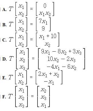 How to determine if a transformation is linear? | Yahoo Answers