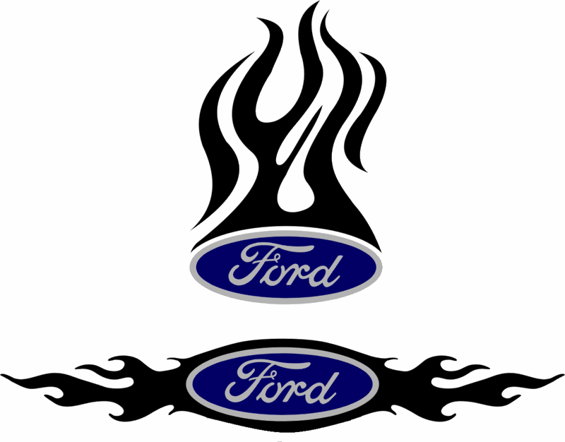 Ford logo in flames #4
