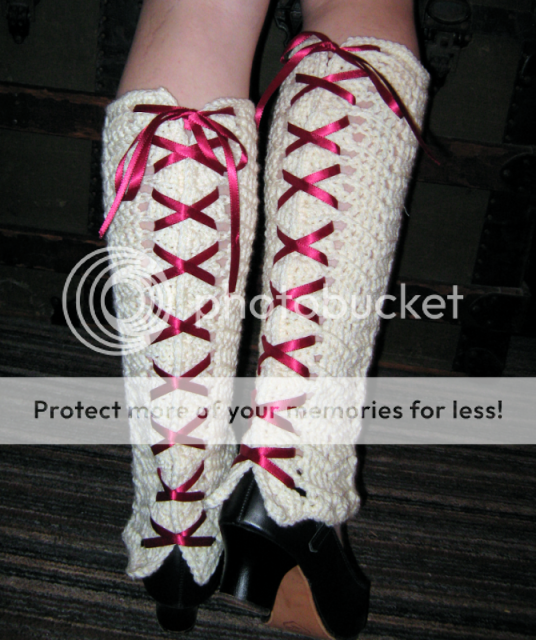 LaceUp Legwarmers Steampunk knitting