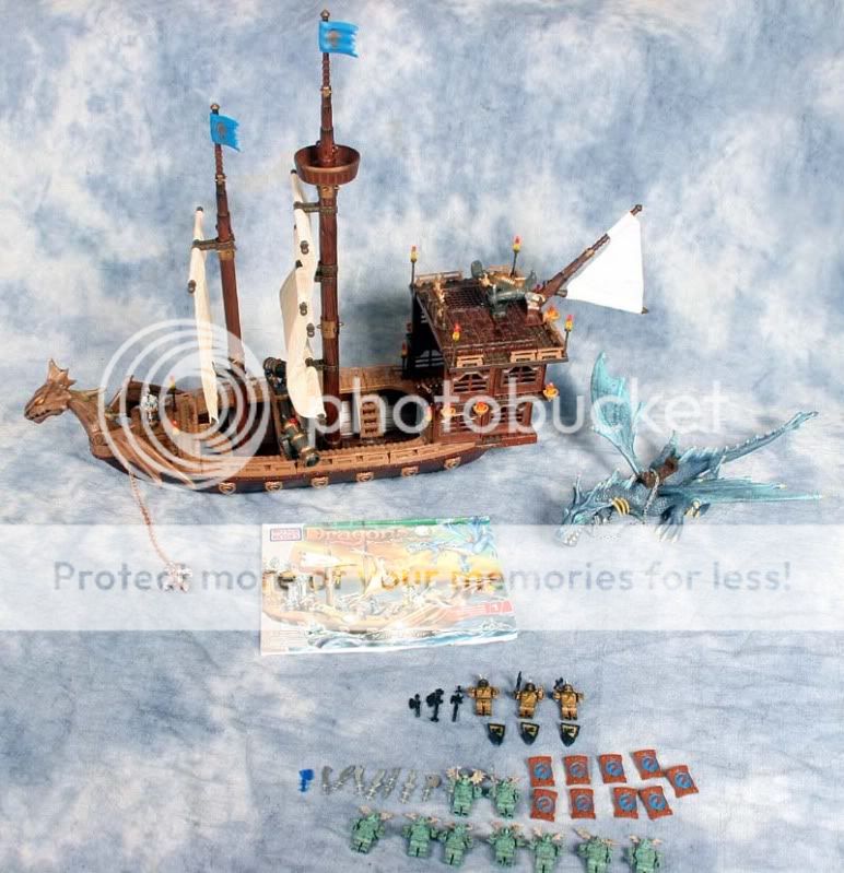 Mega Bloks Dragons Krystal Wars Ship Man O War Play Set, Minifigures